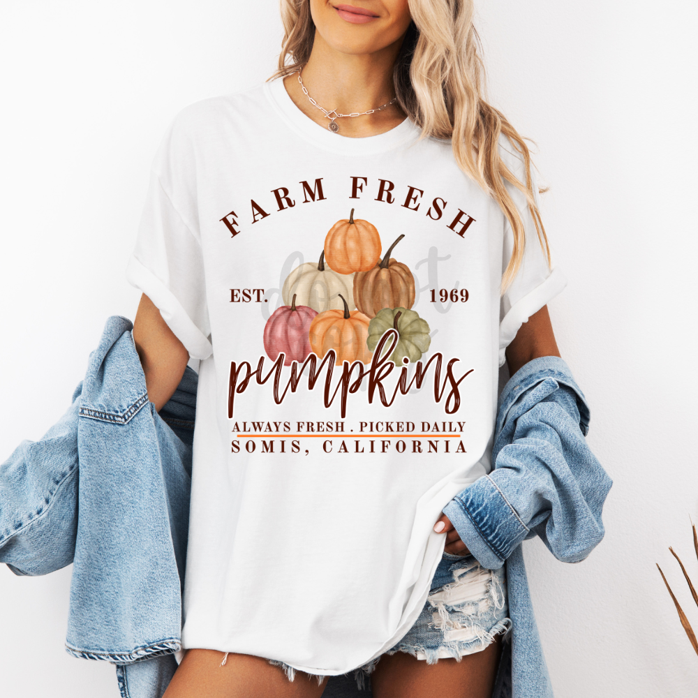 Farm Fresh Pumpkins customizable DTF transfer