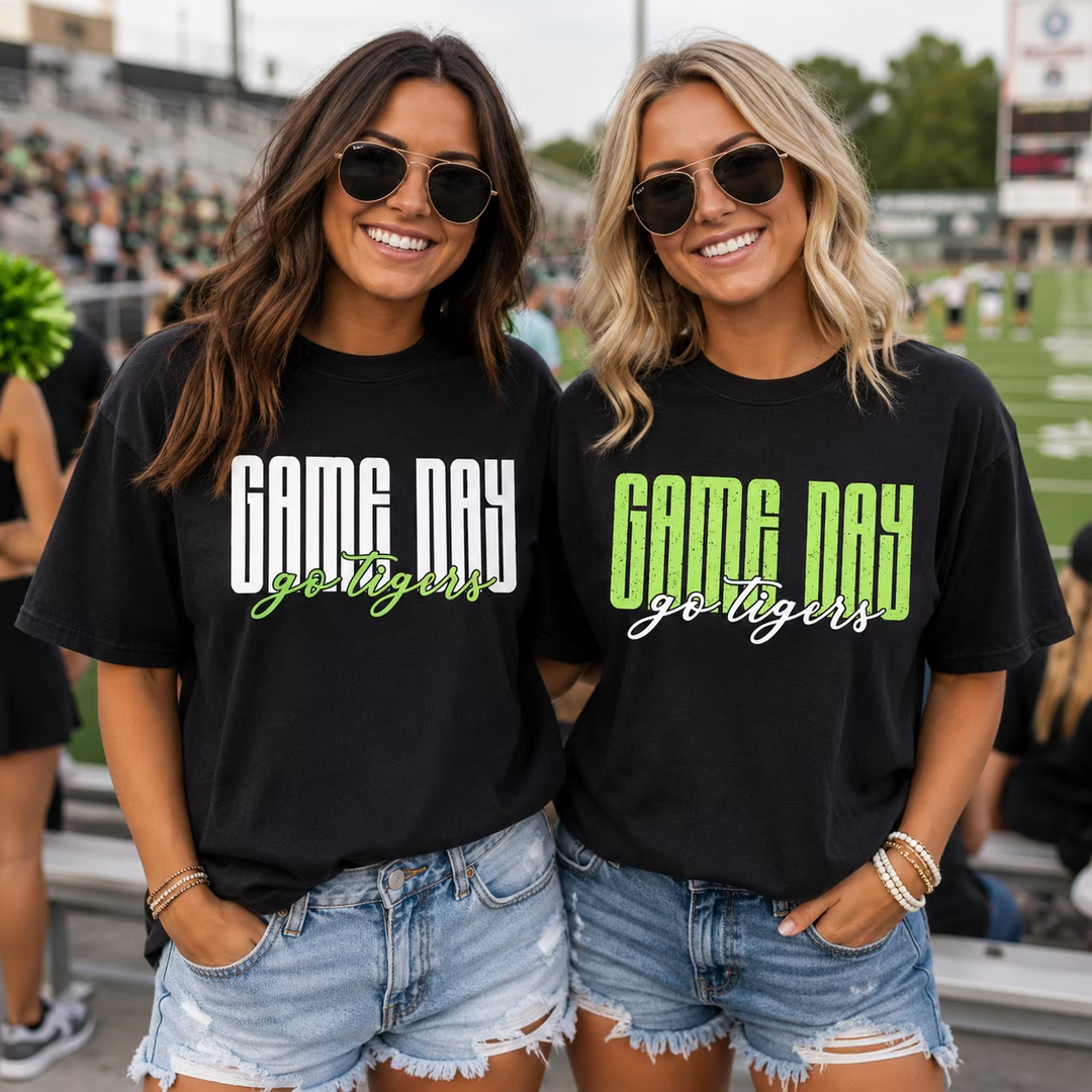 Game Day Script Overlay customizable DTF transfer
