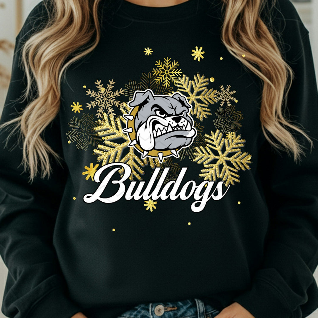 Gold Snowflake Mascot customizable DTF transfer mockup