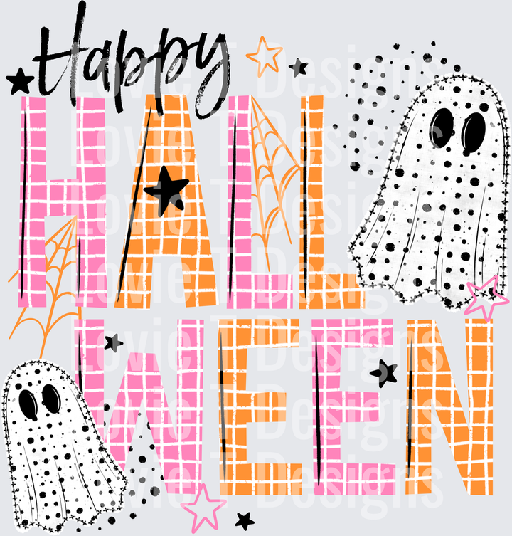 Happy Halloween (Black) DTF Transfer design