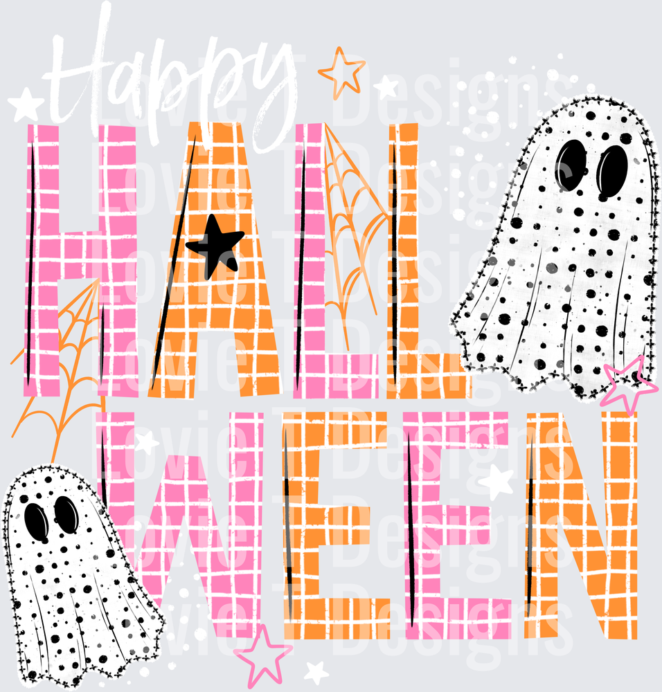 Happy Halloween (White) DTF Transfer design