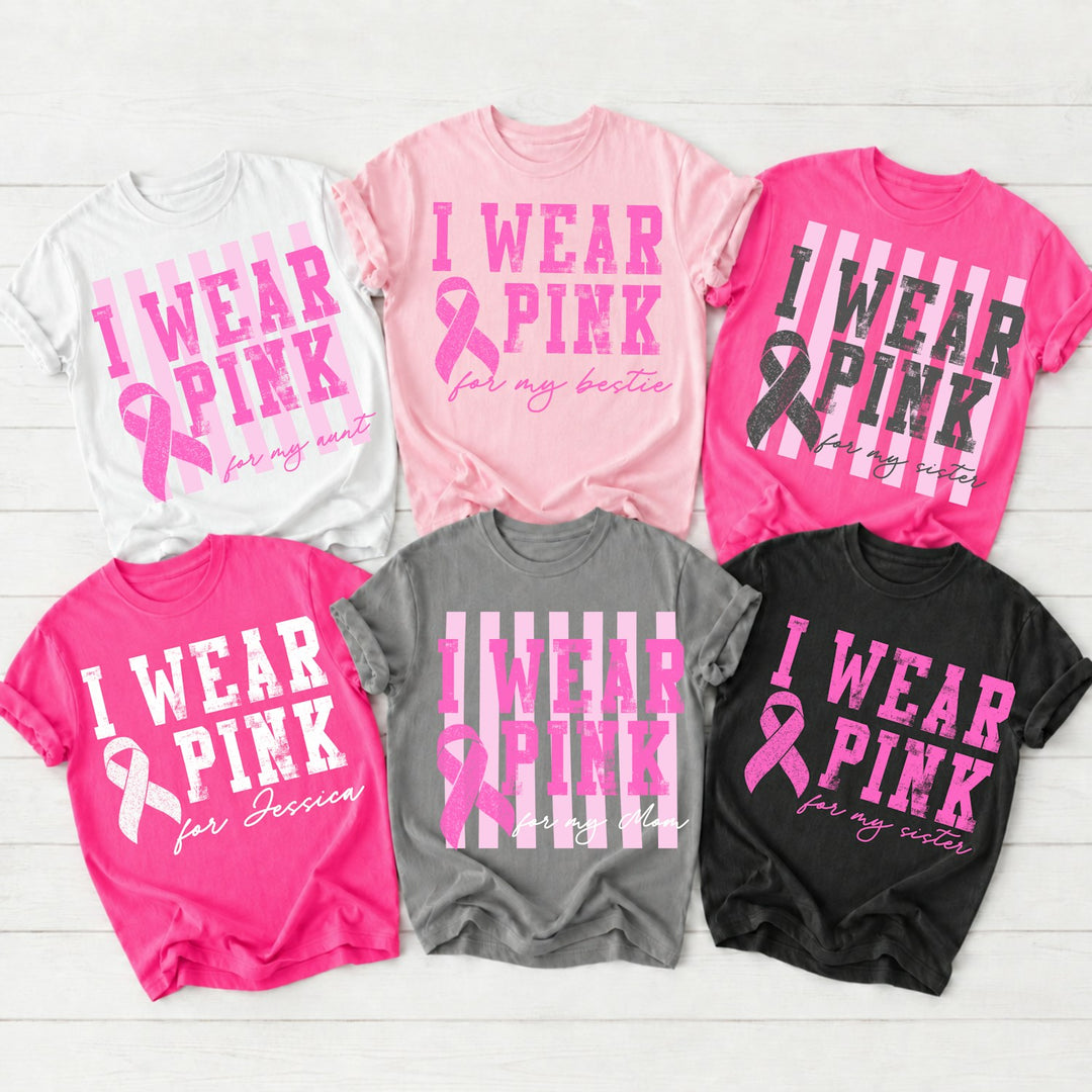 I Wear Pink For customizable DTF transfer