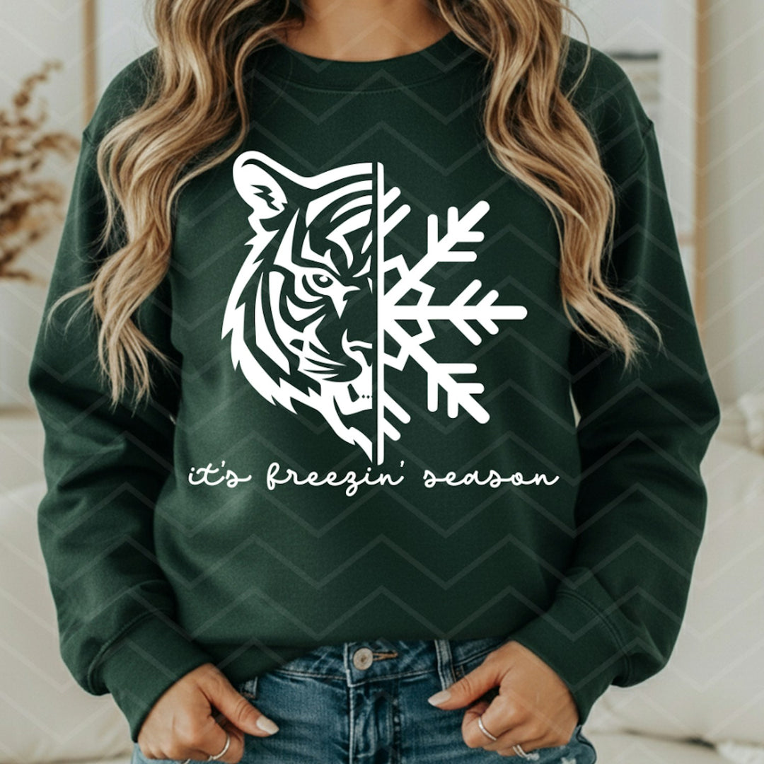 It's Freezin' Season Mascot customizable DTF transfer mockup