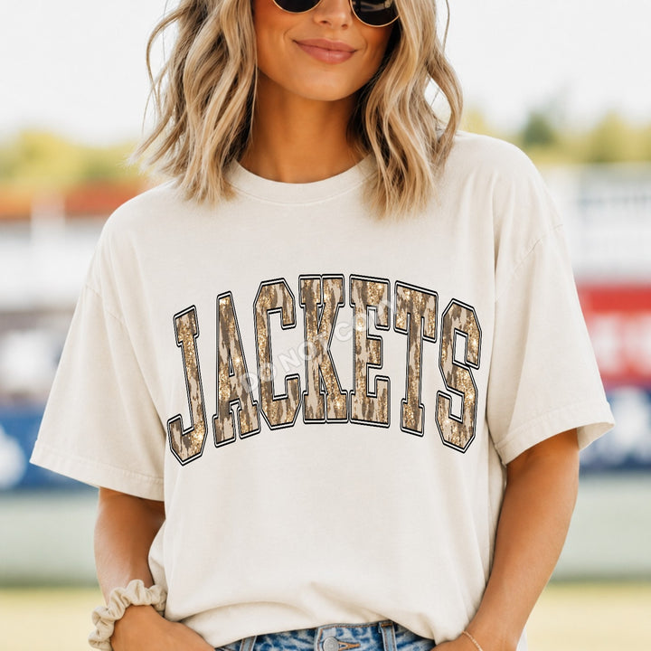 Jackets Camo Leopard mascot DTF transfer