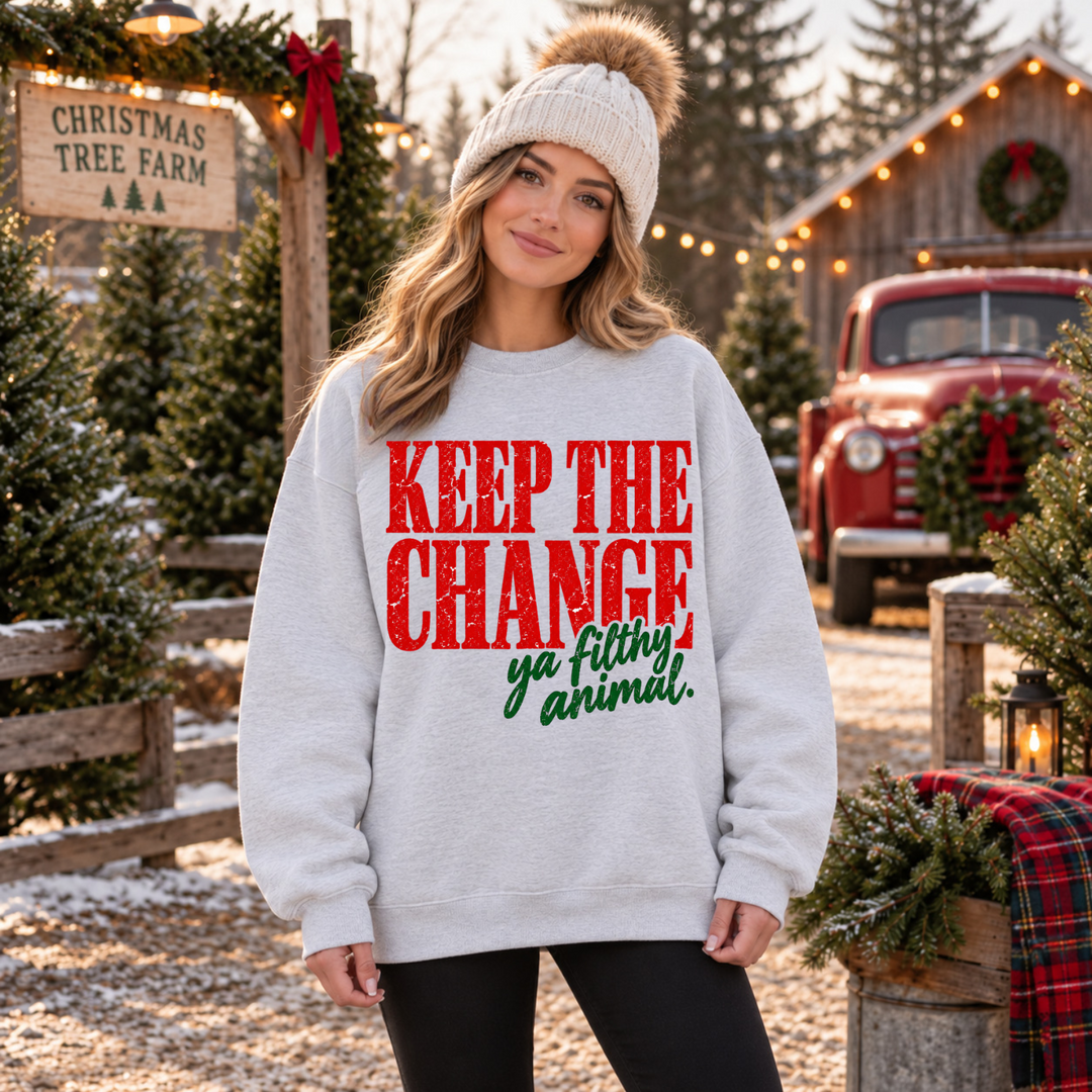Keep the Change Ya Filthy Animal DTF transfer mockup