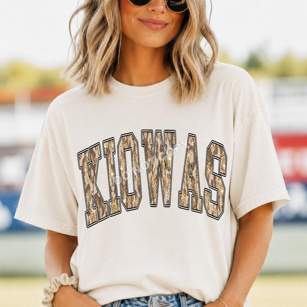 Kiowas Camo Leopard mascot DTF transfer