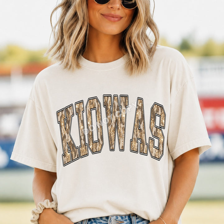 Kiowas Camo Leopard mascot DTF transfer