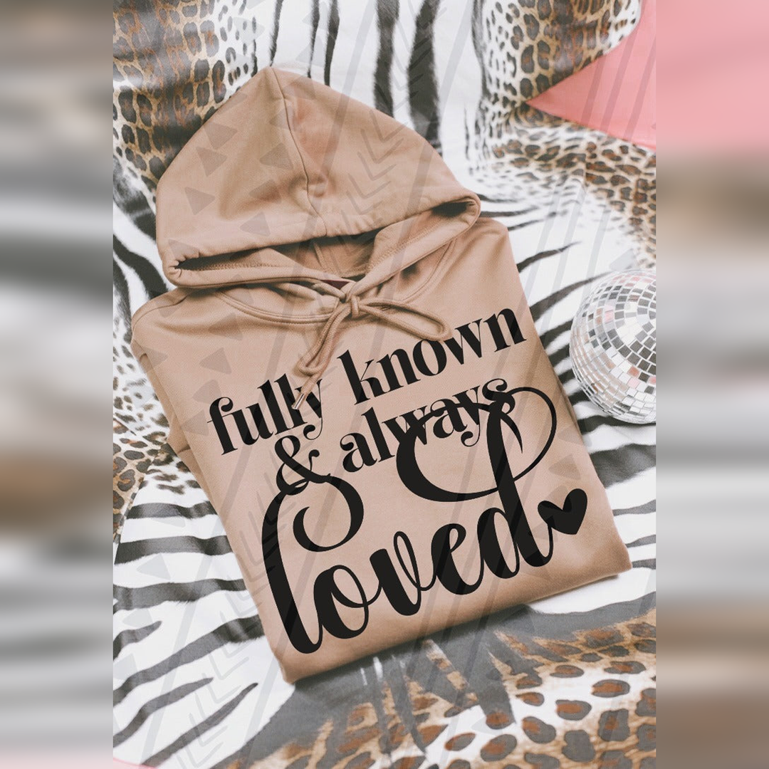 Known & Loved Black – DTF Transfer – product image
