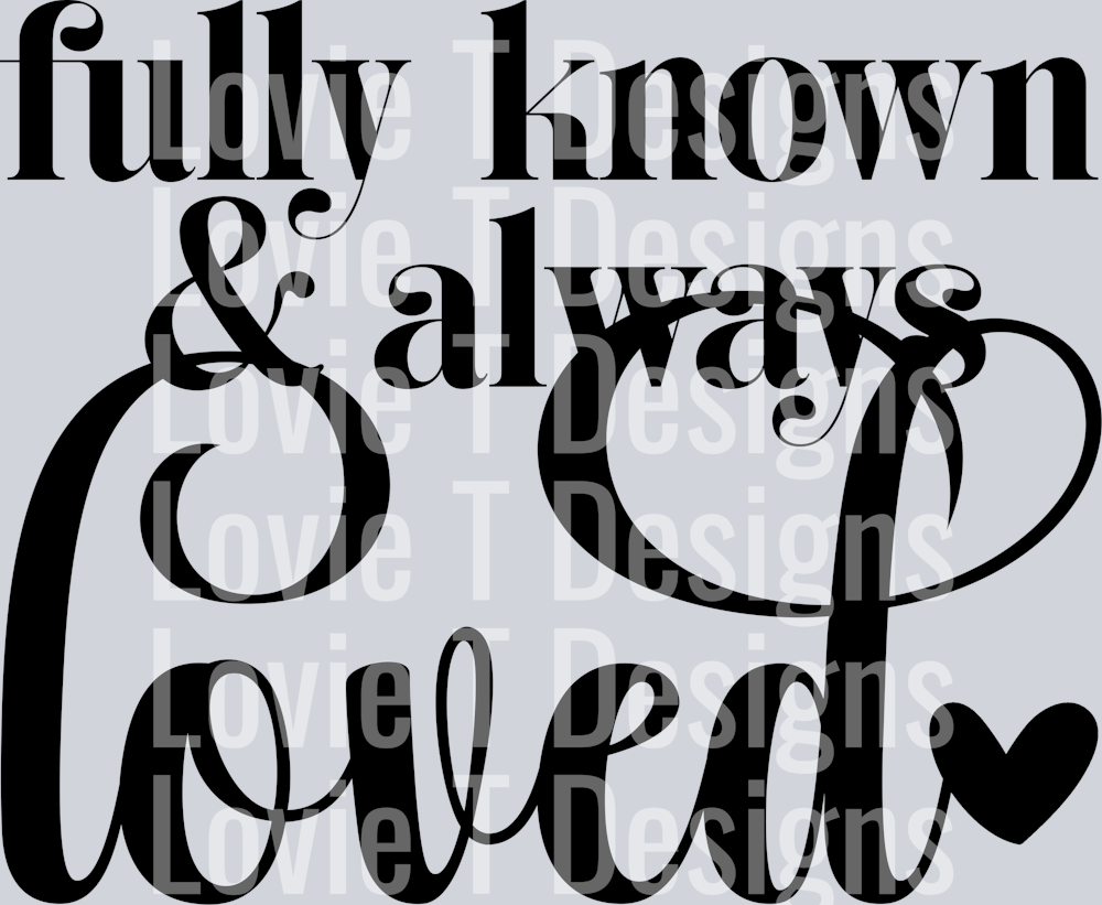 known & loved - black