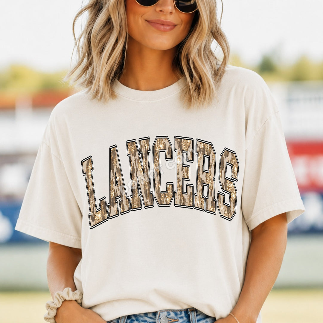 Lancers Camo Leopard mascot DTF transfer