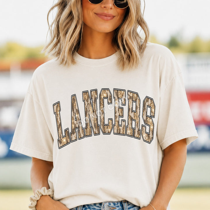 Lancers Camo Leopard mascot DTF transfer