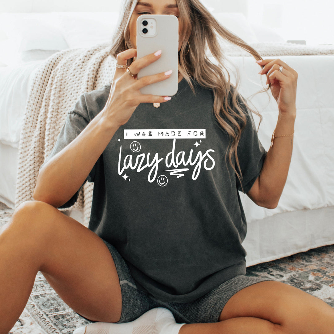 LAZY DAYS BLACK SINGLE COLOR mockup