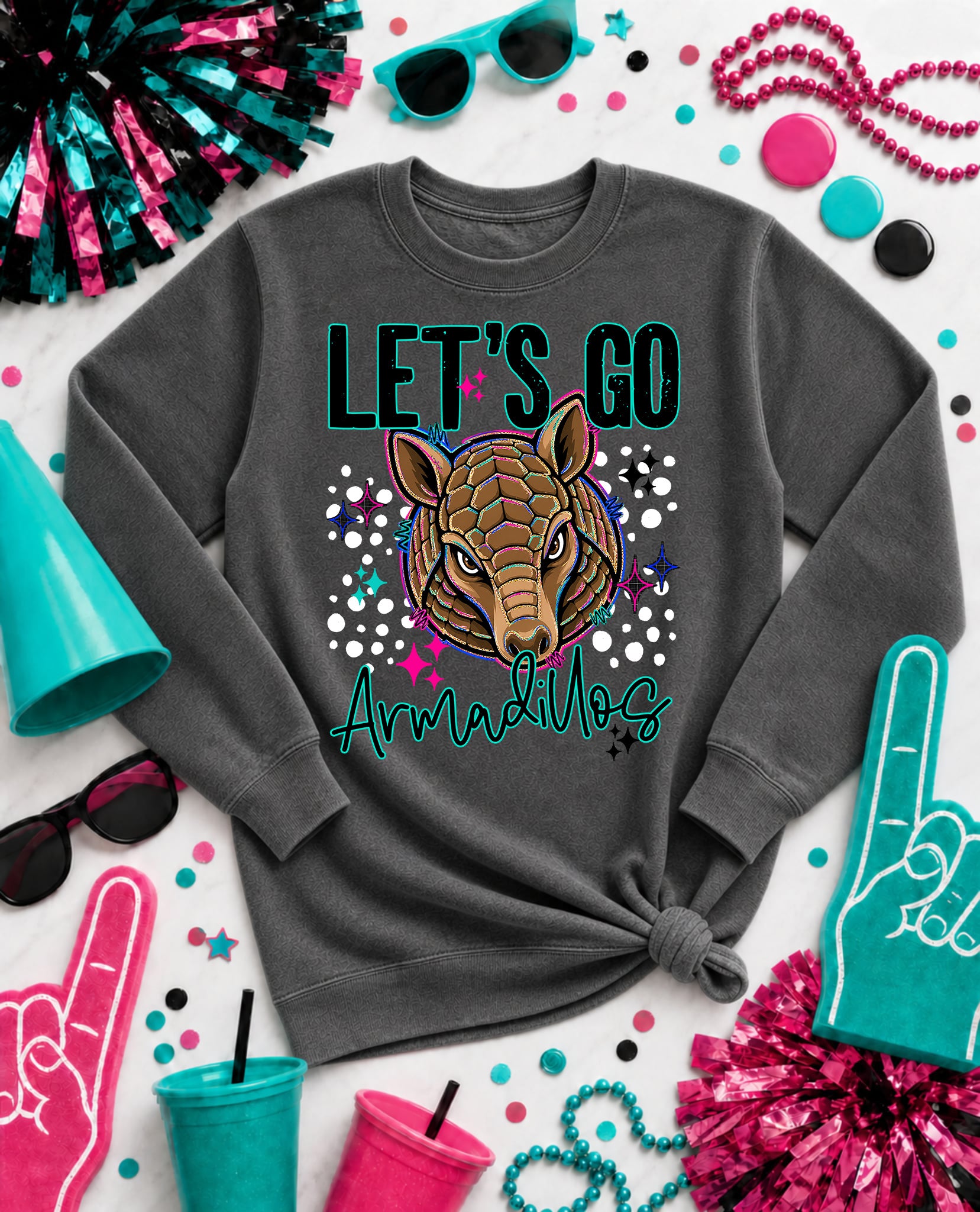 Let's Go Mascots Armadillos mockup