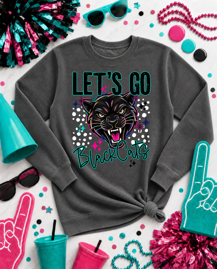 Let's Go BLACKCATS mascot design preview