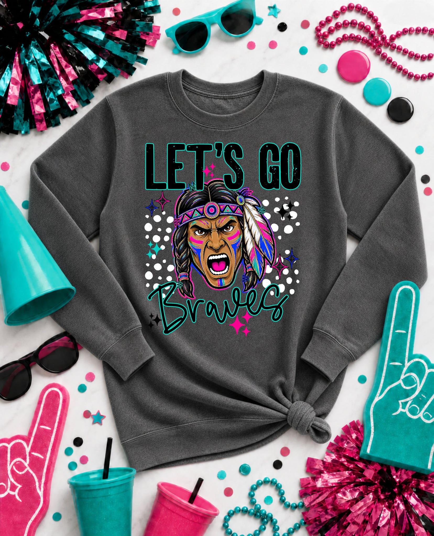 Let's Go Mascots Braves mockup