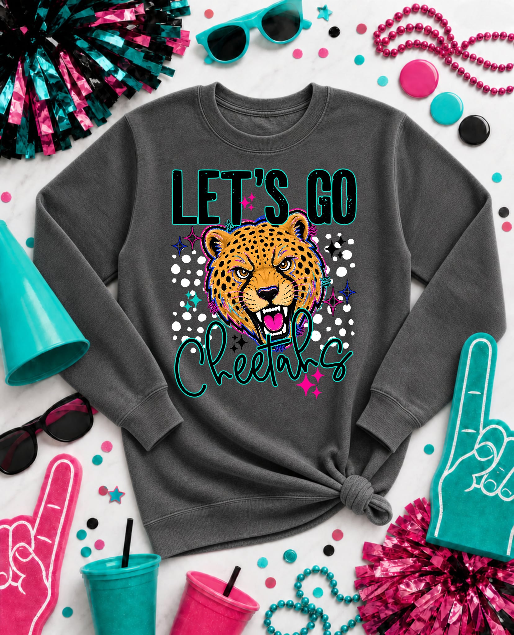 Let's Go Mascots Cheetahs mockup