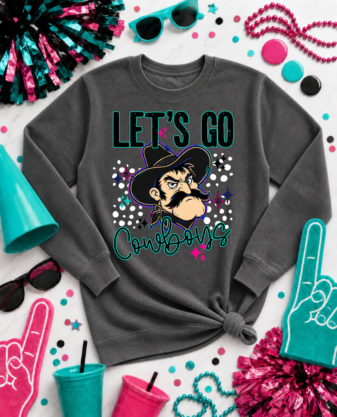 Let's Go COWBOYS mascot design preview