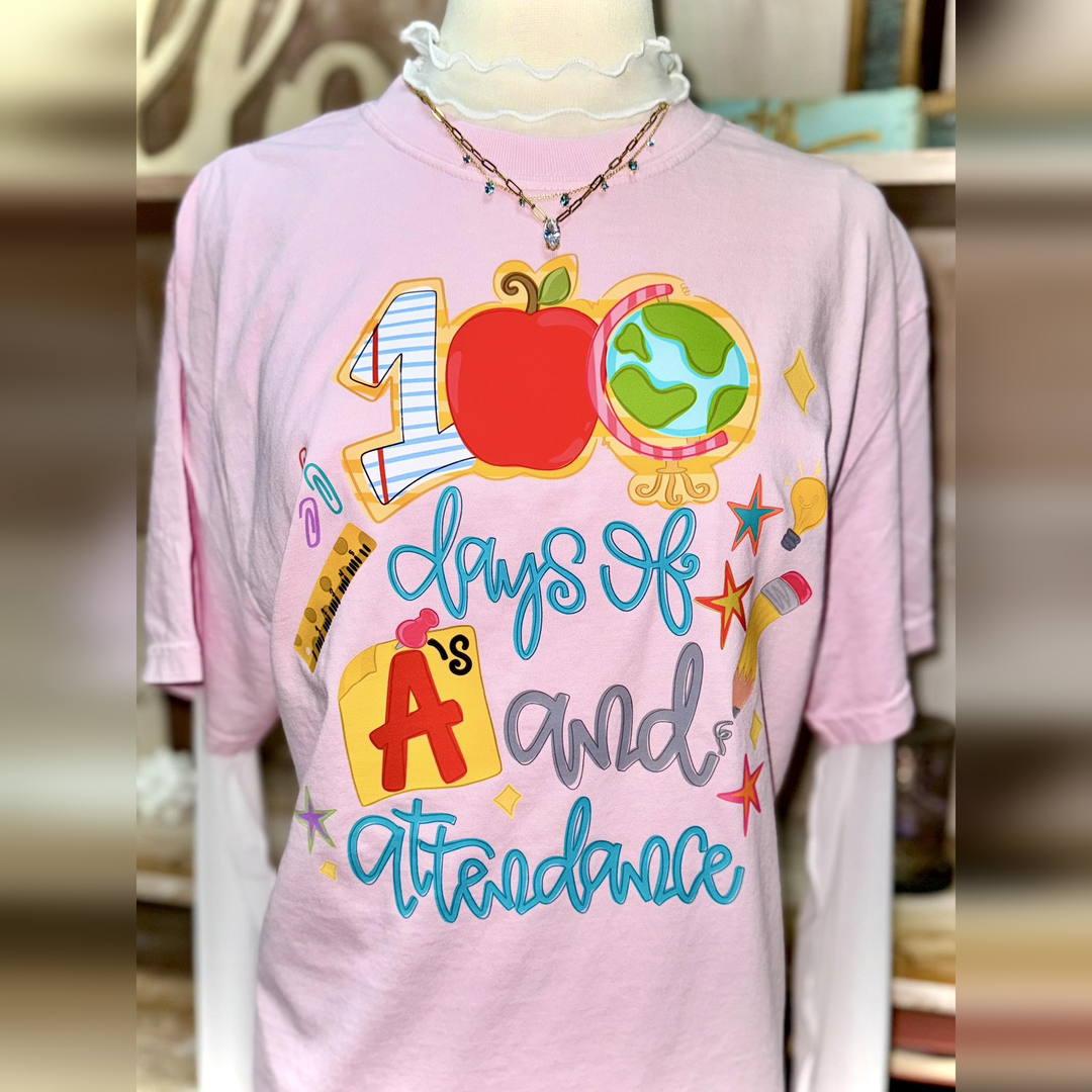 100 Days Attendance DTF transfer design – image 1