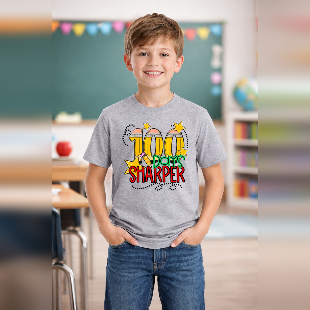 100 Days Sharper DTF transfer design