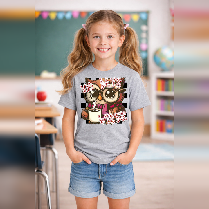 100 Days Wiser DTF transfer design