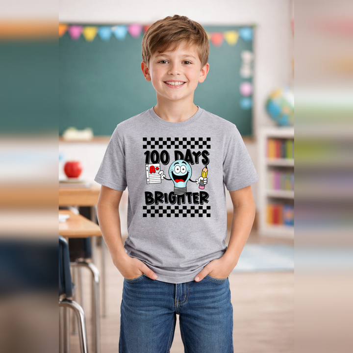 100 Days Brighter DTF transfer design