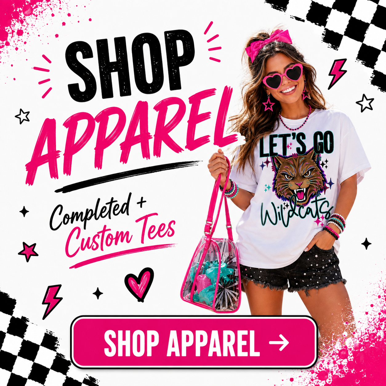 Shop Apparel - completed and custom tees