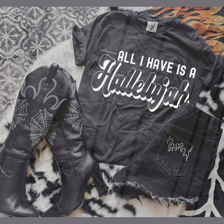 All I Have Is a Hallelujah White DTF transfer design – image 1