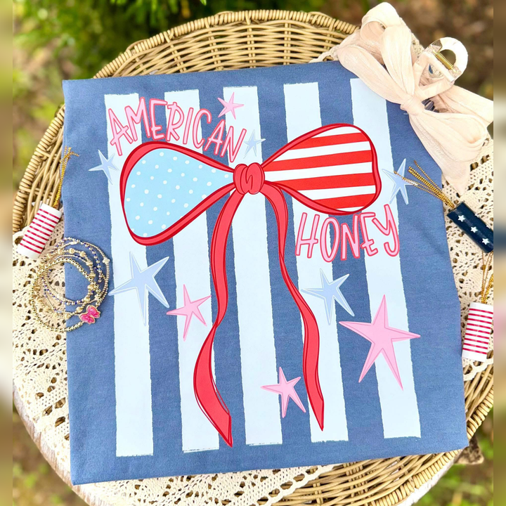 American Honey Americana DTF transfer design