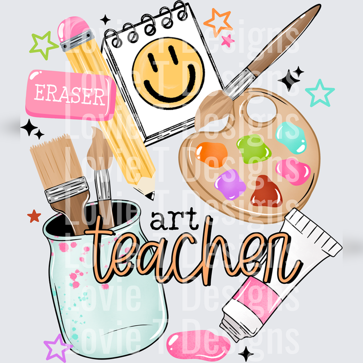 ART TEACHER Back to School DTF transfer design