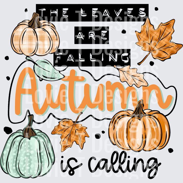 AUTUMN IS CALLING Fall DTF transfer design