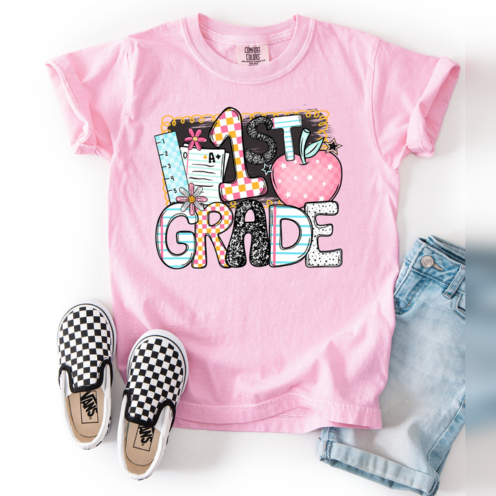 B2s Grade Levels Apple 1St Grade DTF transfer design – image 1