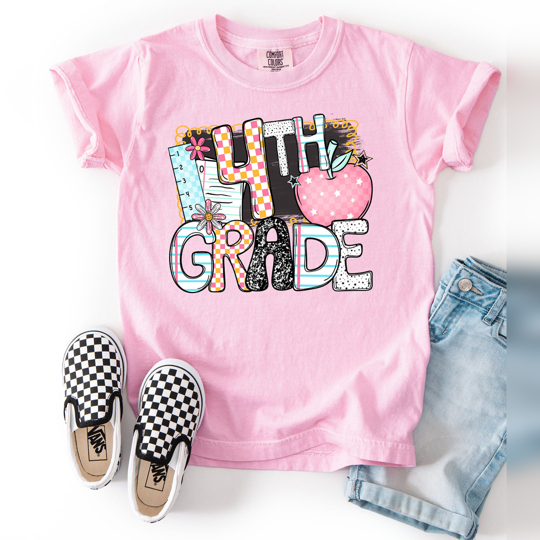 B2s Grade Levels Apple 4Th Grade DTF transfer design – image 1