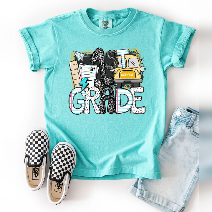B2s Grade Levels Bus 1St Grade DTF transfer design – image 1