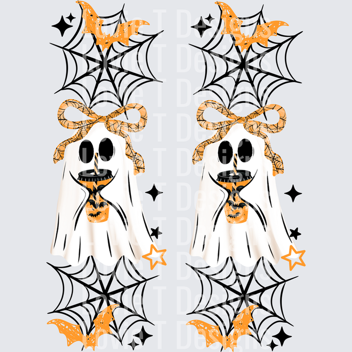 Bat Coffee Ghostie Black Sleeves Halloween DTF transfer design