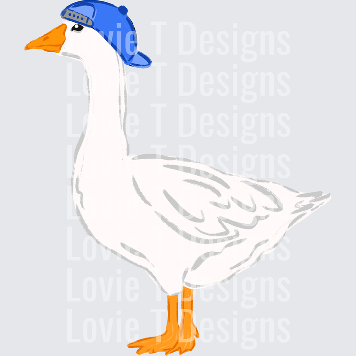 Boy Duck summer DTF transfer design