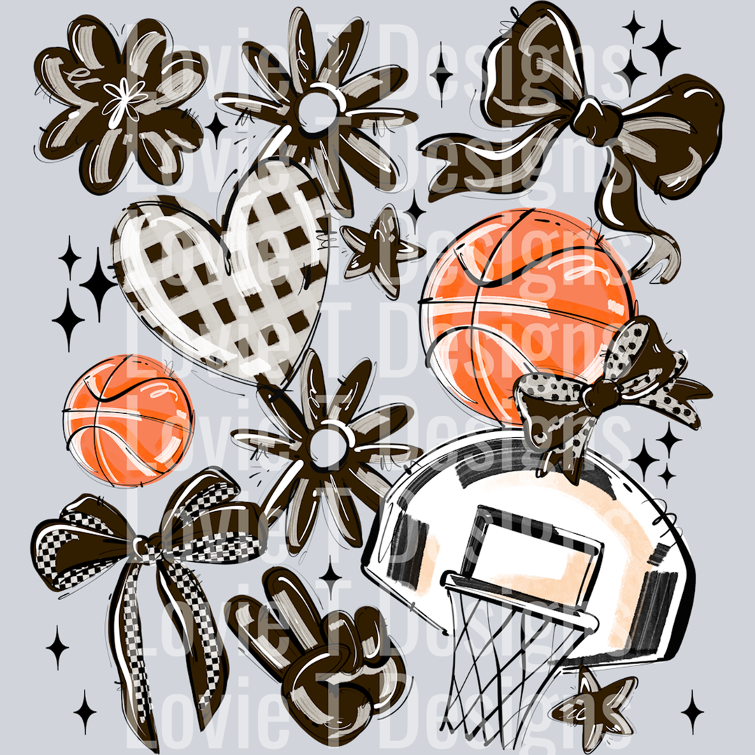 BROWN PLAY BALL BASKETBALL COLLAGE