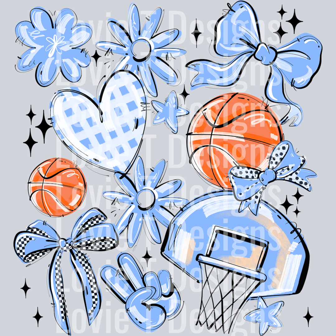 COLUMBIA PLAY BALL BASKETBALL COLLAGE