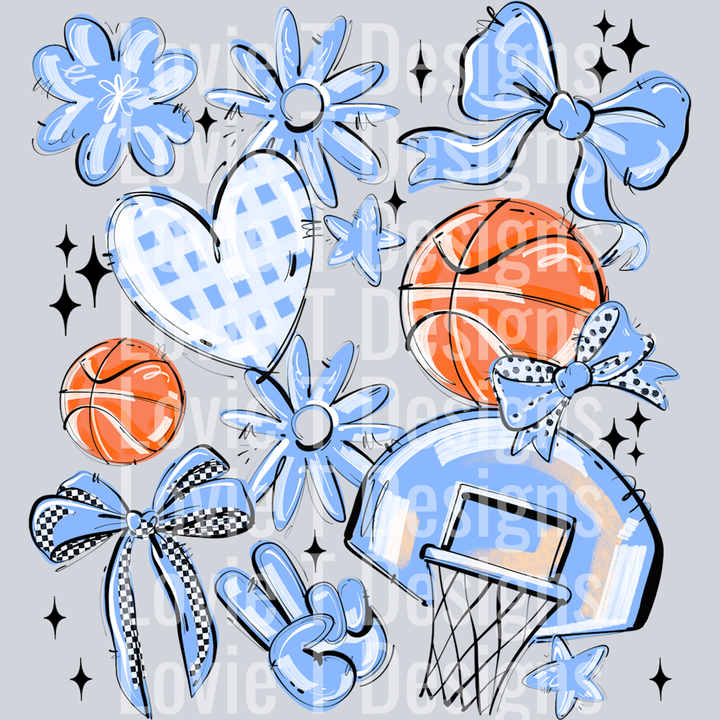 COLUMBIA PLAY BALL BASKETBALL COLLAGE