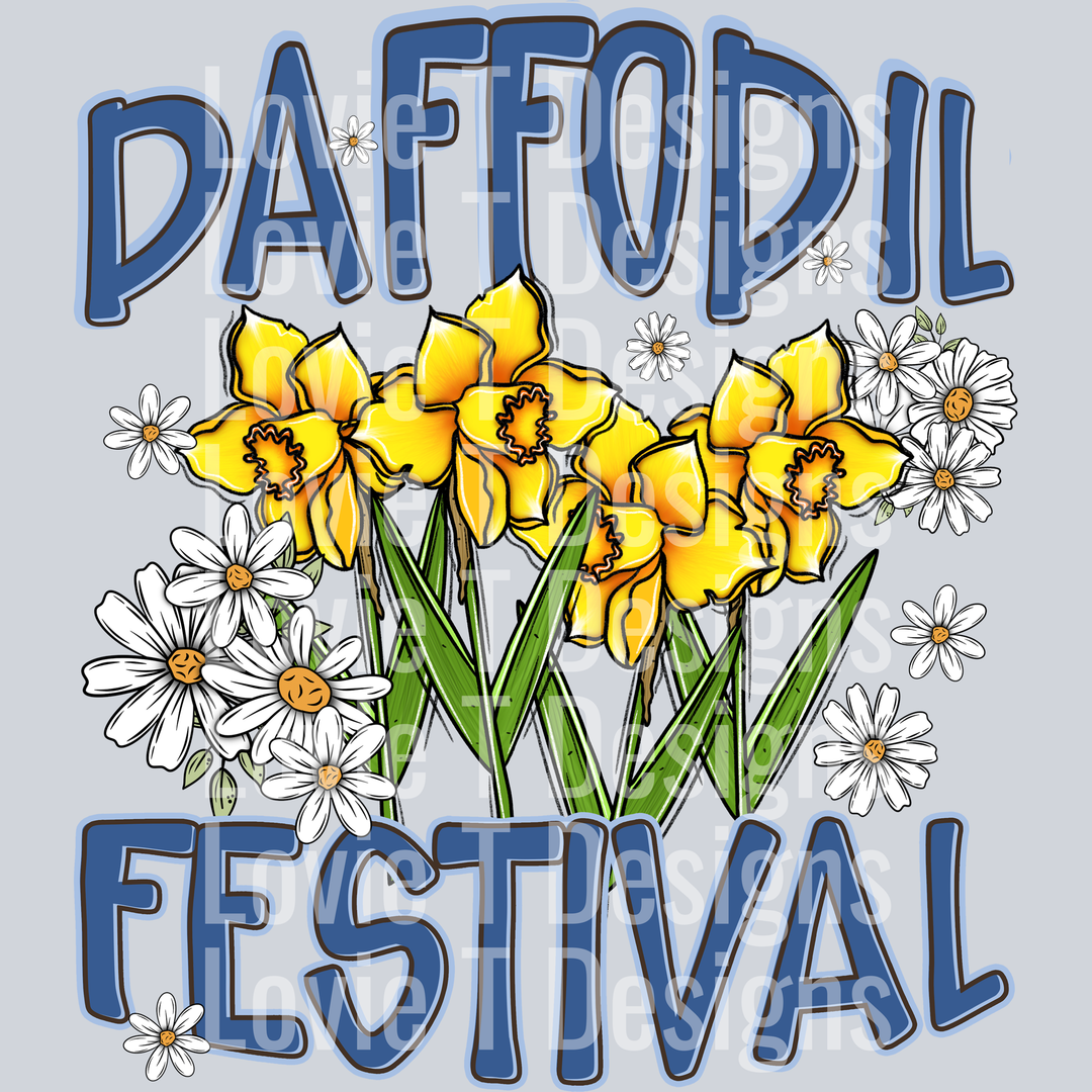 Daffodil Festival festival DTF transfer design
