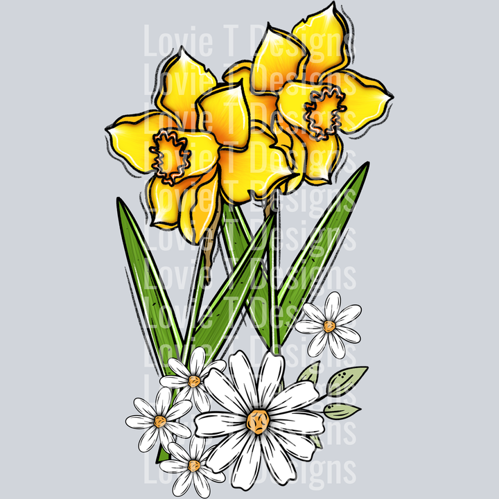 Daffodil Festival Front festival DTF transfer design