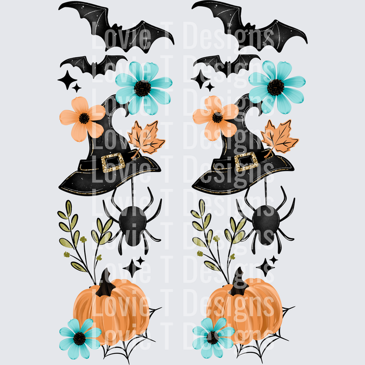 Floral Witch Hat Sleeve – DTF Transfer