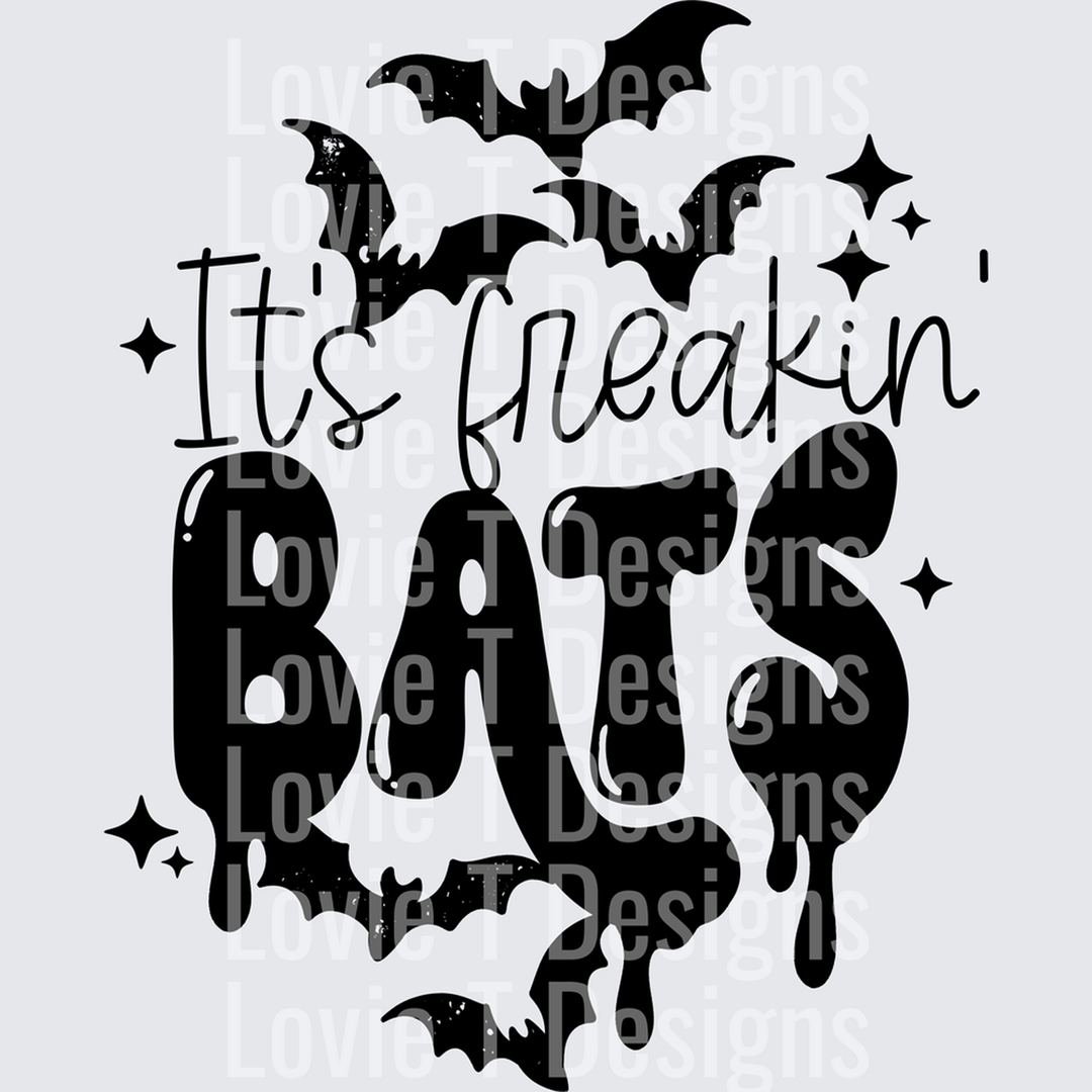Freakin Bats Black – DTF Transfer