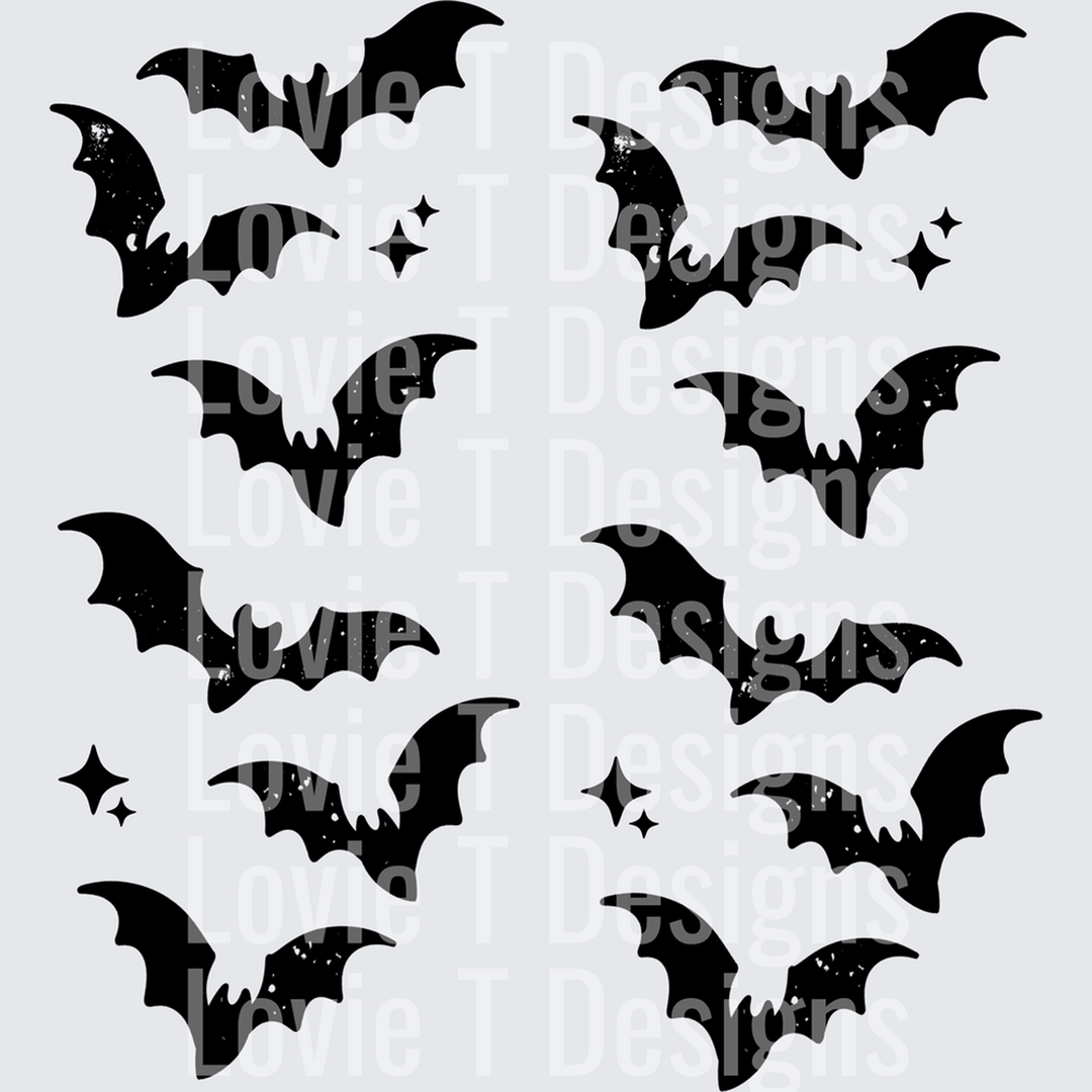 Freakin Bats Sleeve Black – DTF Transfer