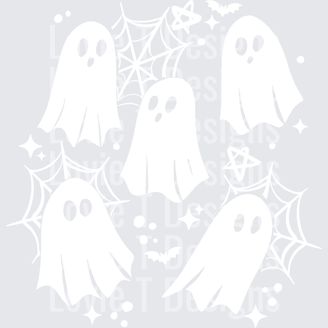 Ghosts Single Color White – DTF Transfer