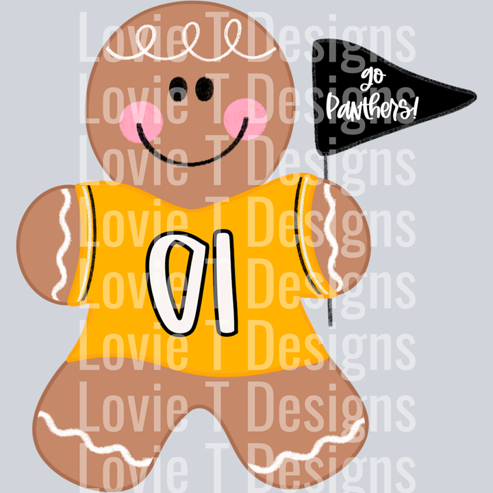 Go Panthers Gingerbread – DTF Transfer