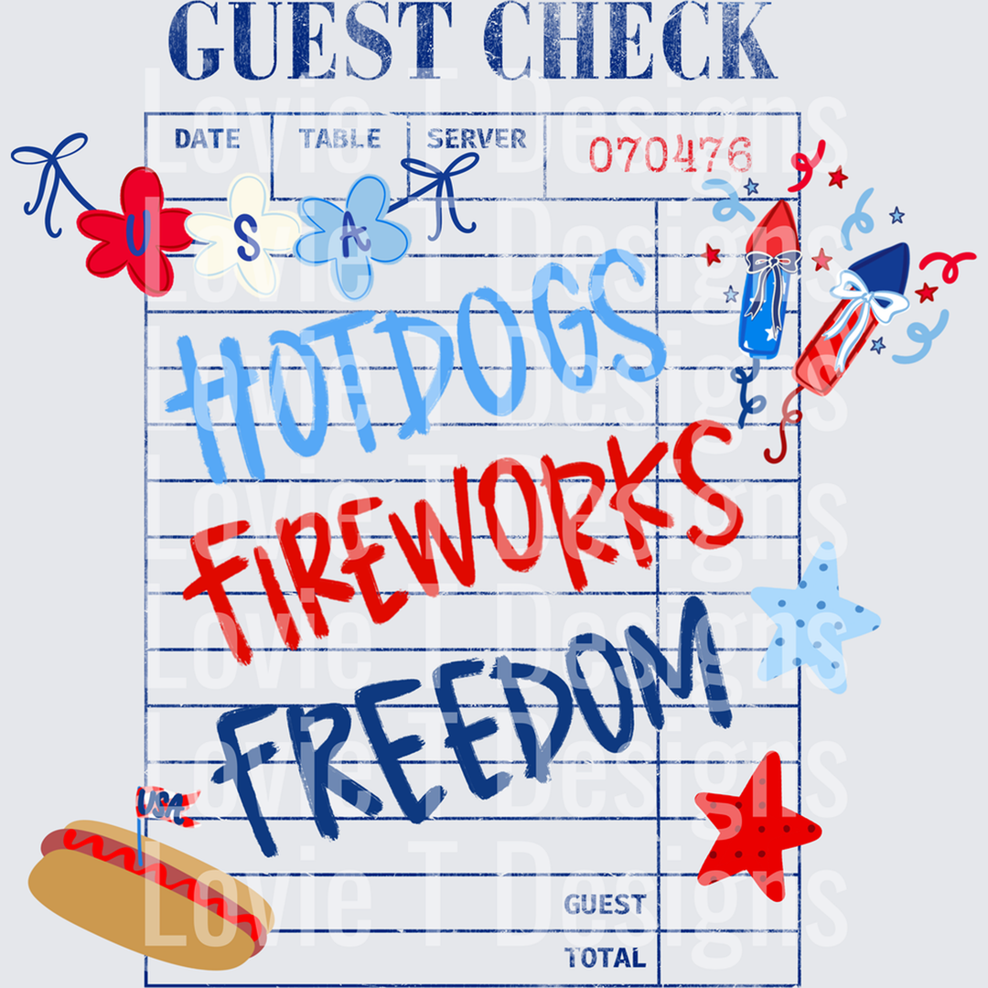 Guest Check Freedom – DTF Transfer