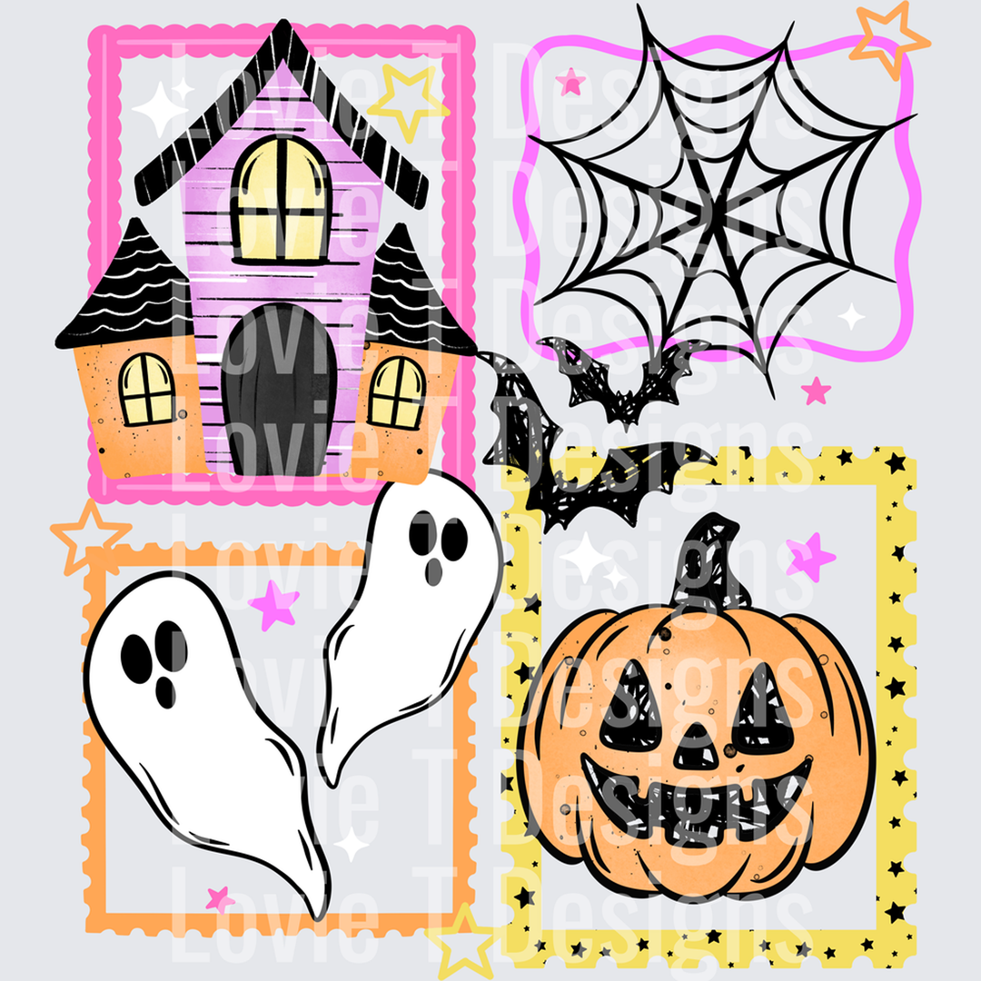 Haunted House Stamps – DTF Transfer