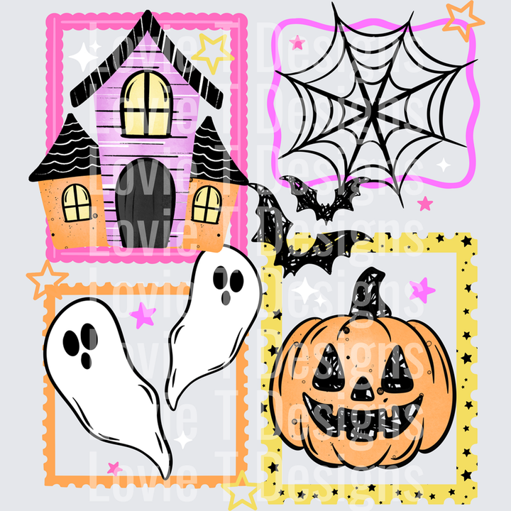Haunted House Stamps – DTF Transfer