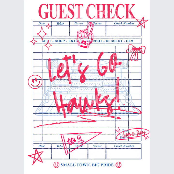 Hawks Guestcheck – DTF Transfer