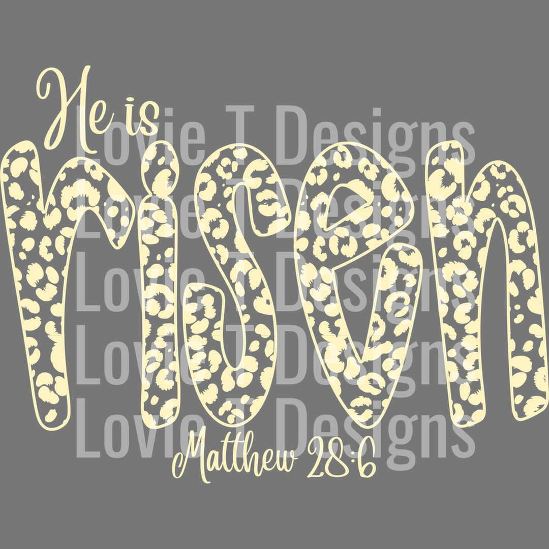 He is Risen Yellow Leopard – DTF Transfer